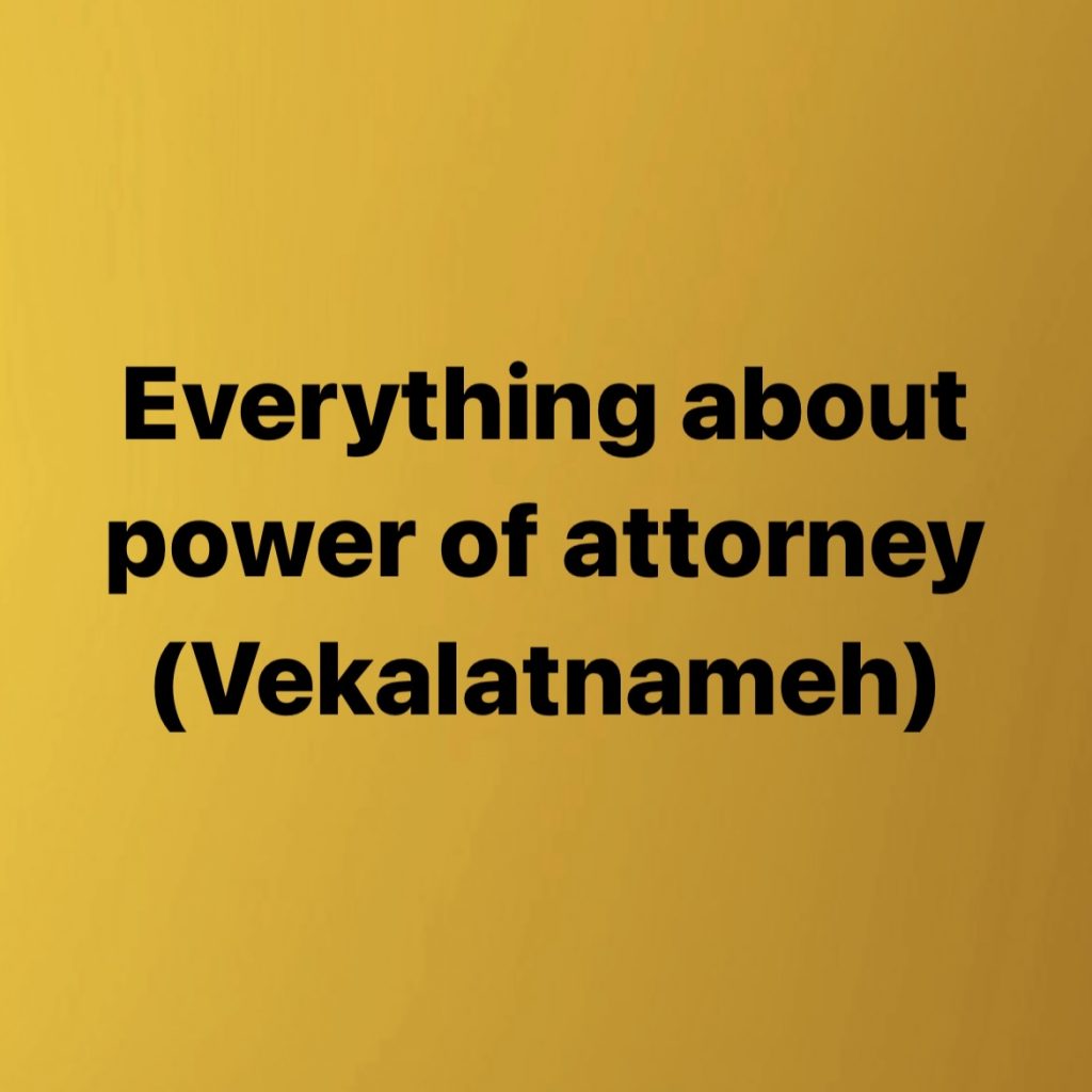Power of attorney (POA) vekalatnameh